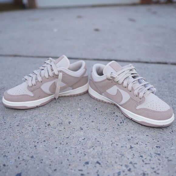 Nike Dunk Low Sandrift Hemp Sail W7 Leather Suede Beige Sneaker FD0873-126 - Picture 5 of 10